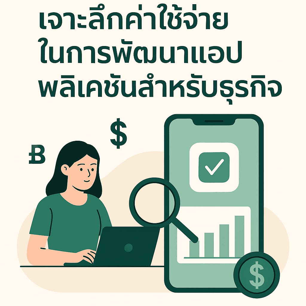 เจาะลึกค่าใช้จ่ายในการพัฒนาแอปพลิเคชันสำหรับธุรกิจ