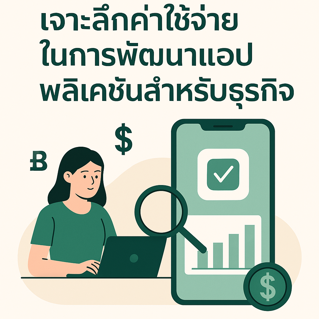 เจาะลึกค่าใช้จ่ายในการพัฒนาแอปพลิเคชันสำหรับธุรกิจ